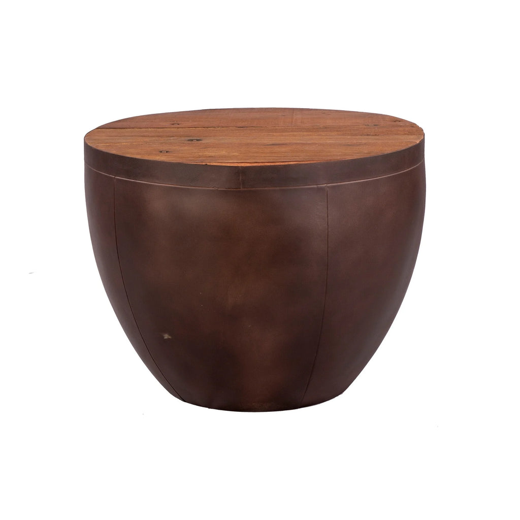 Solid Reclaimed Wood End Table X152073