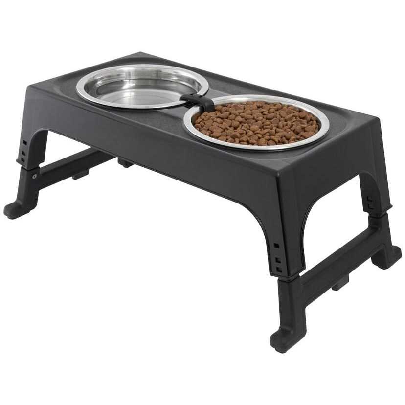 Stainless Steel Bowls with Adjustable Elevated Holder G17535
