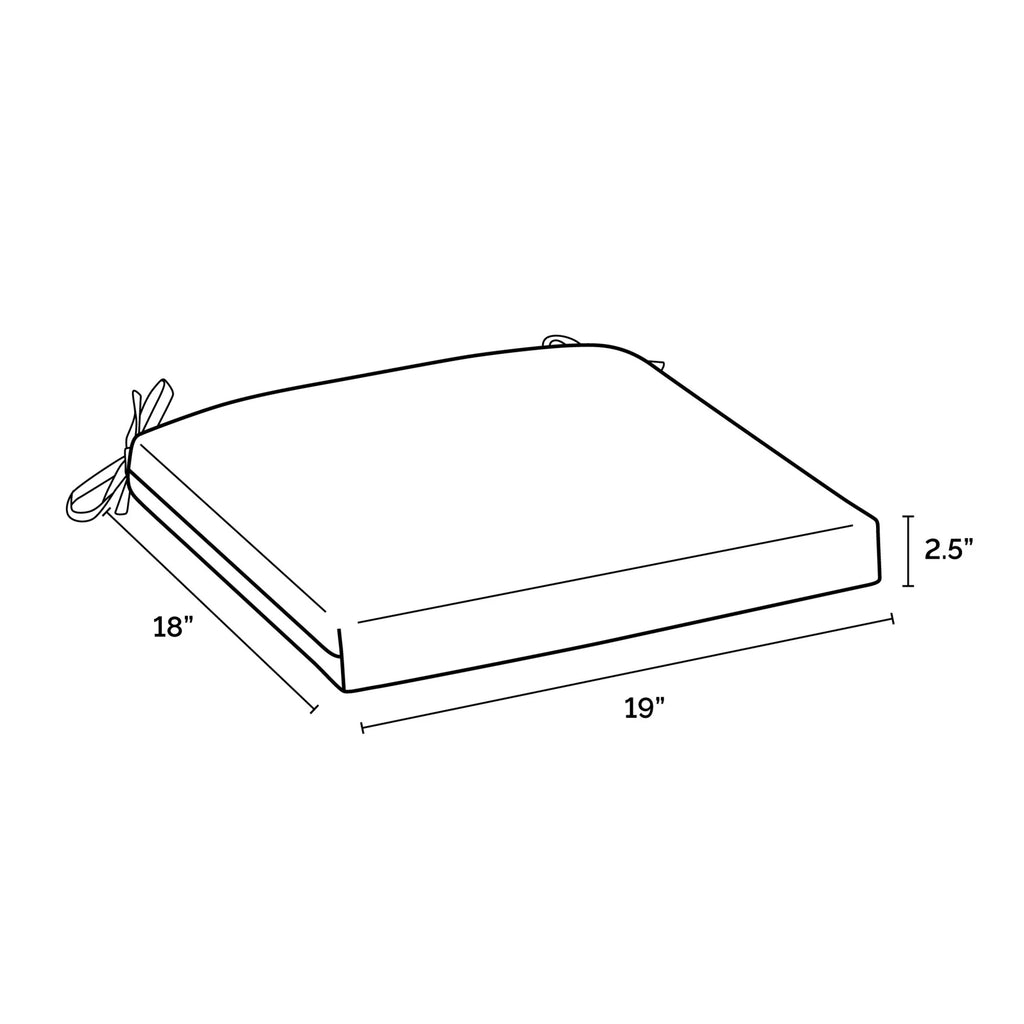 Water Repellent Fade Resistant Outdoor Seat Cushion U3541