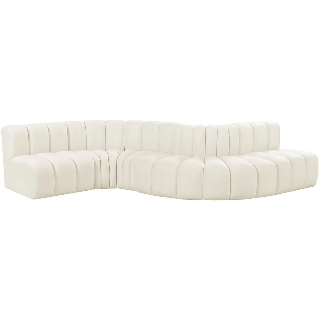 Cream Velvet Modular Sofa A7211