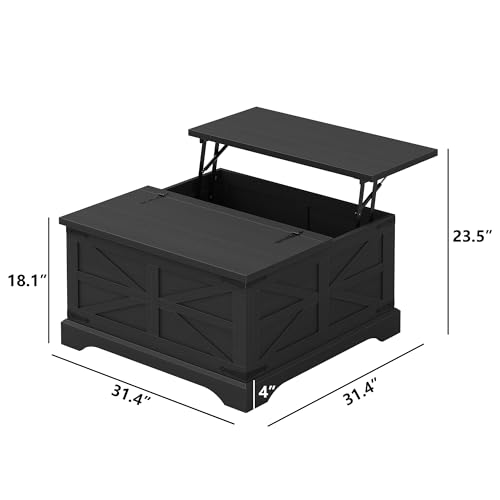 Black Lift Top Wood Coffee Table T563