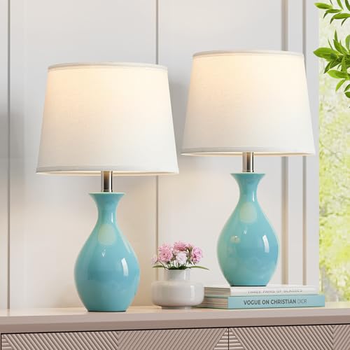 Ceramic Table Lamp Set of 2 White S659