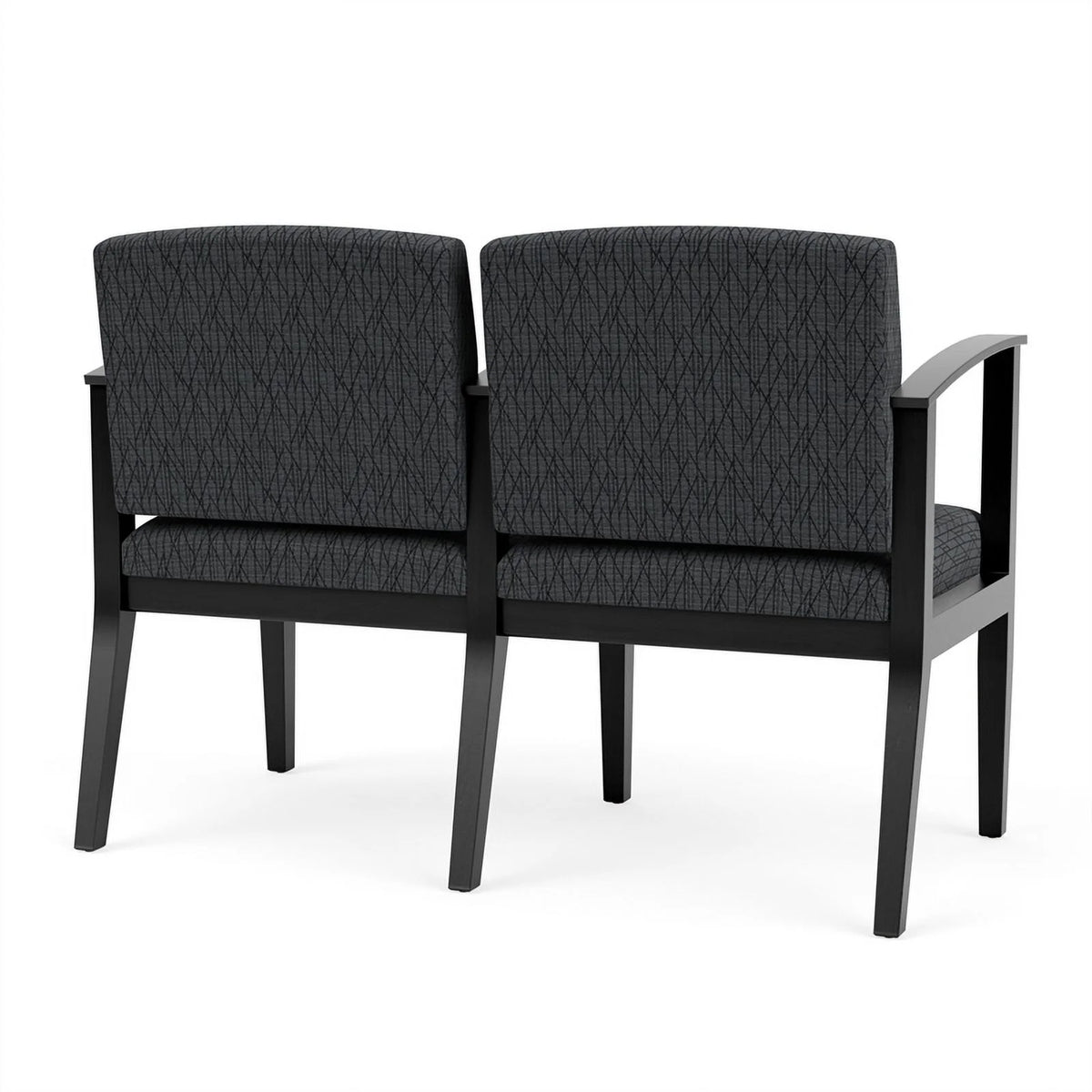 Black Wood 2 Seat Reception Seating C695949