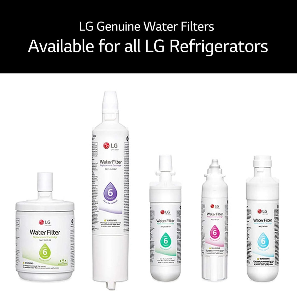 Replacement Refrigerator Water Filter Pack of 4 C60672