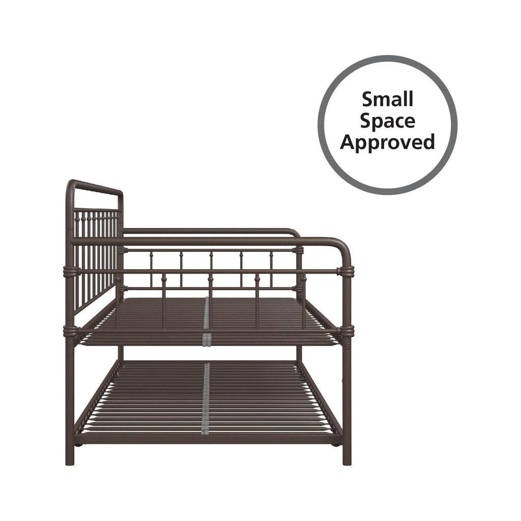 Bronze Metal Daybed with Trundle Y579