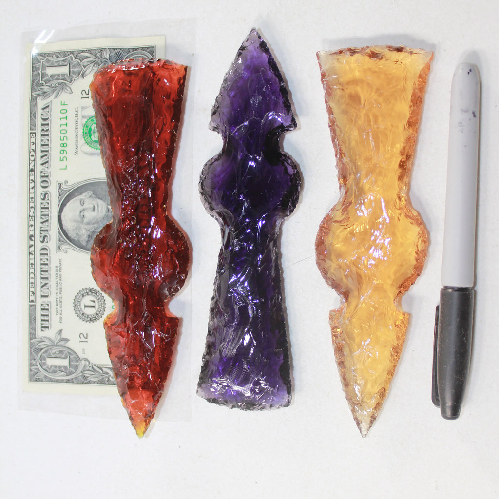 Glass Ornamental Tomahawk Heads E431974