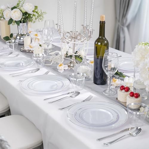 300 Pcs Gold Glitter Disposable Dinnerware Set Y1499