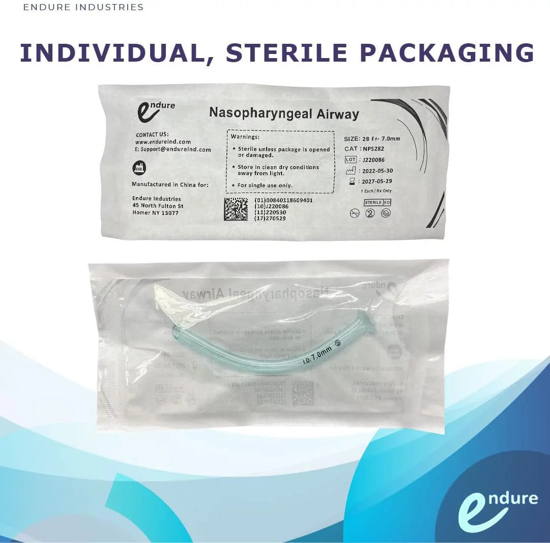 Naso Airway Tube with Lubricating Jelly, Box of 10 (28 FR) Y320430