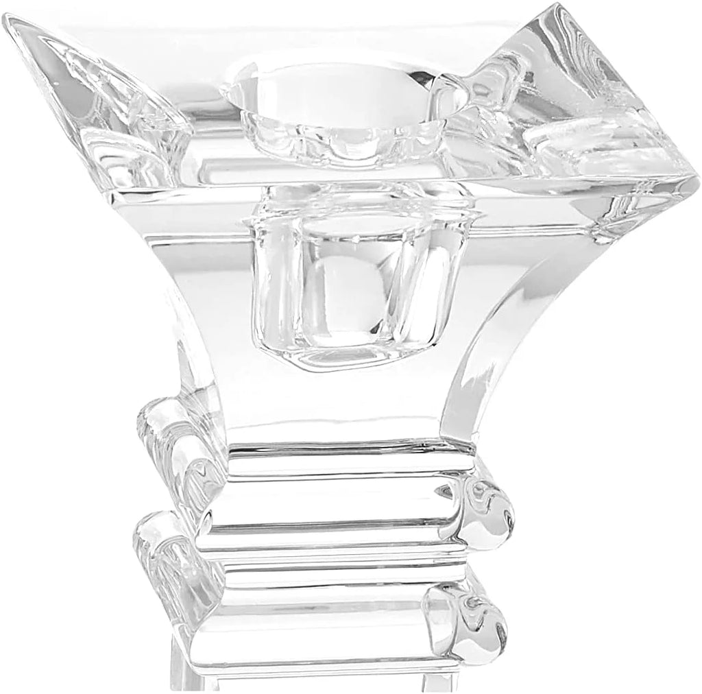 Clear Crystalline Table Candlestick Set of 2 W494