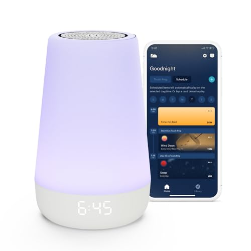 Baby Sound Machine, Night Light, White Noise Soother, Alarm Clock Q236