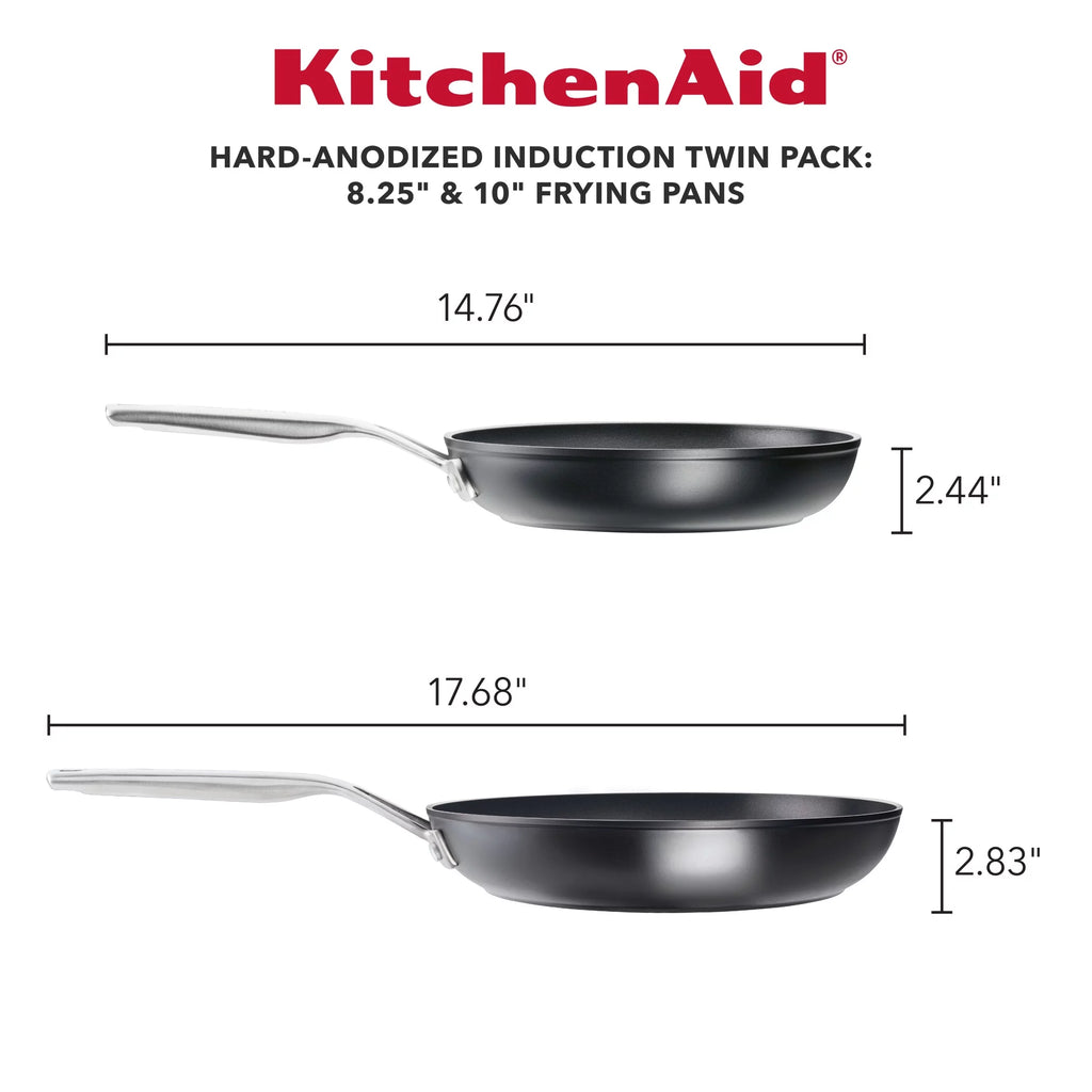 Hard-Anodized Induction 2 Piece Nonstick Frying Pan Set I4720