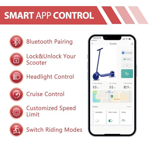 Electric Scooter, Folding, Dual Braking, Dual Suspension, App F20312