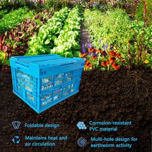 6 Gallon Foldable Compost Bin with Holes and Lids X6062