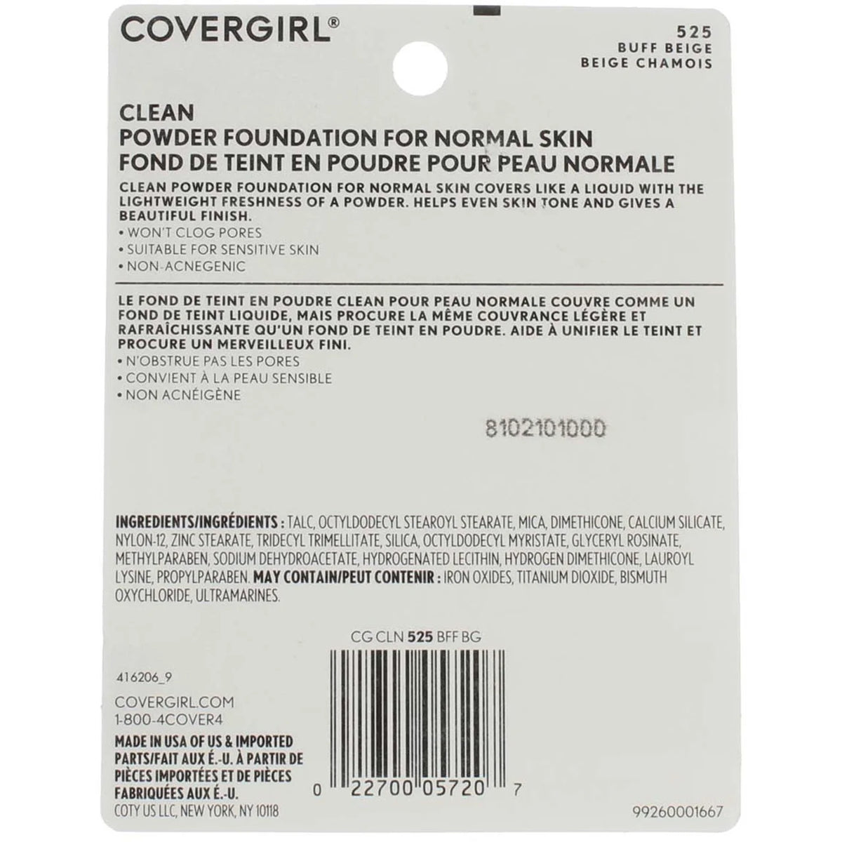 Buff Beige Powder Foundation 0.41 oz Pack of 4 L862