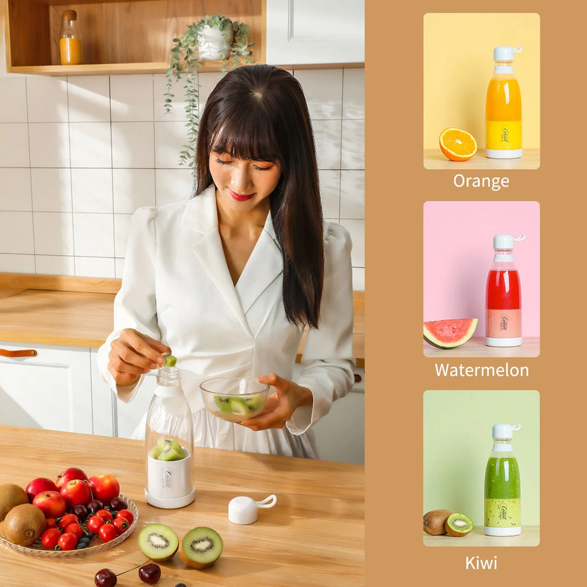 300mL Portable Electric Juicer Cup USB Blender K5437