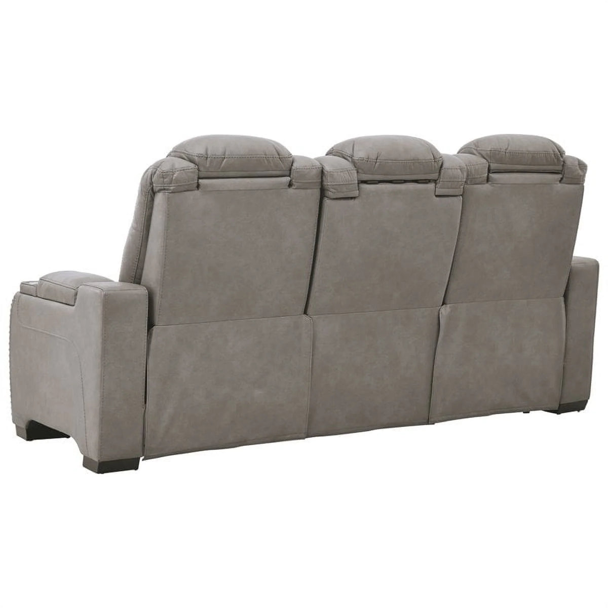 Gray Leather Power Reclining Sofa N766543