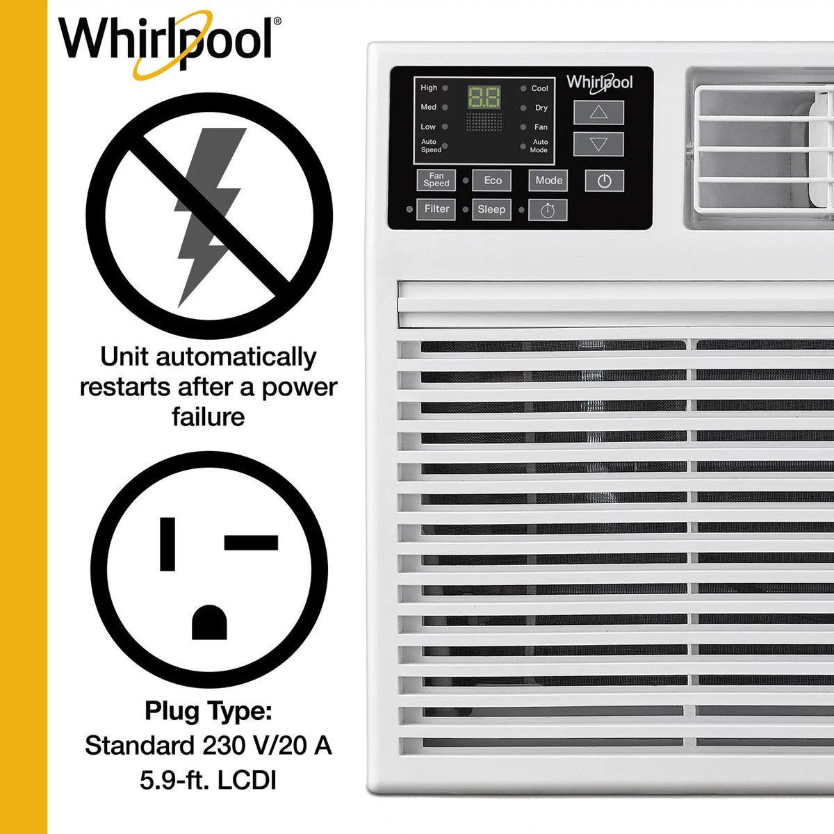 10,000 BTU 230-Volt Through-the-Wall Air Conditioner with Remote, White O6815