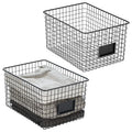 Matte Black 2 Pack Storage Organizer Basket D605997