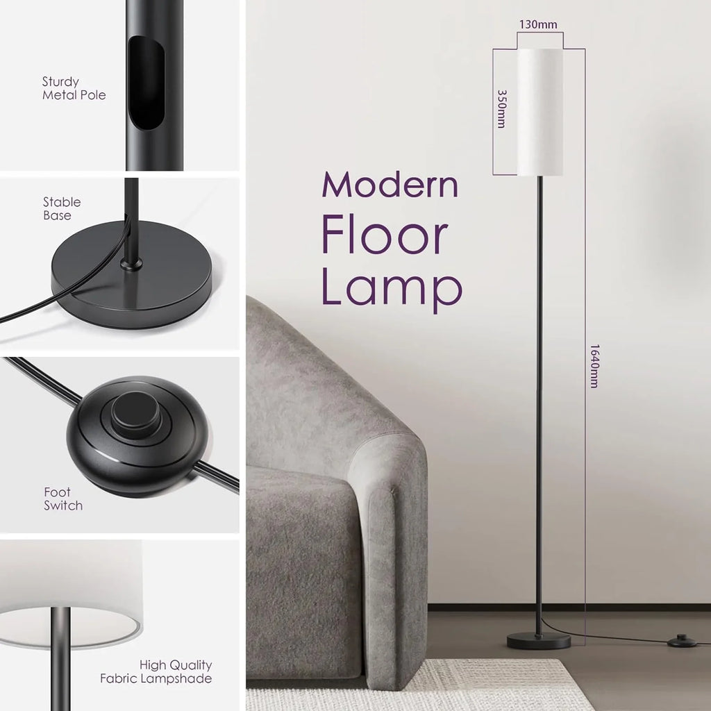 RGB Smart LED Floor Lamp with White Lampshade M272