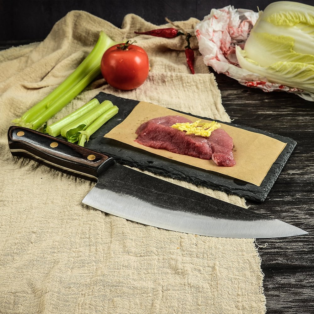 Hand Forged Butcher Knife with Leather Sheath Y773123