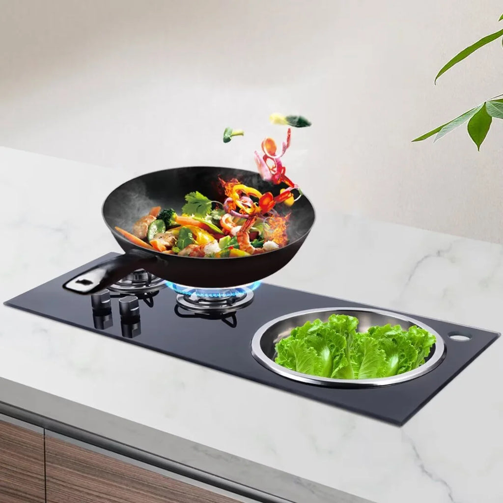 31" Two Burner Gas Cooktop with Sink Combo N821