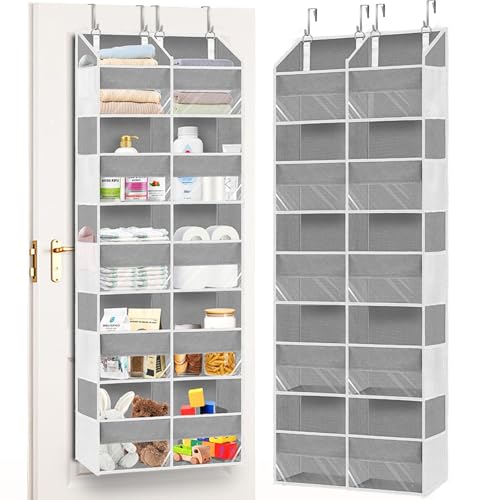 Light Grey 5-Tier Over The Door Hanging Storage Organizer E3153