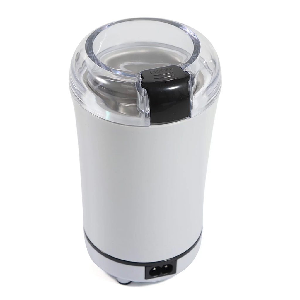 White Electric Coffee Grinder with Stainless Steel Bowl L962