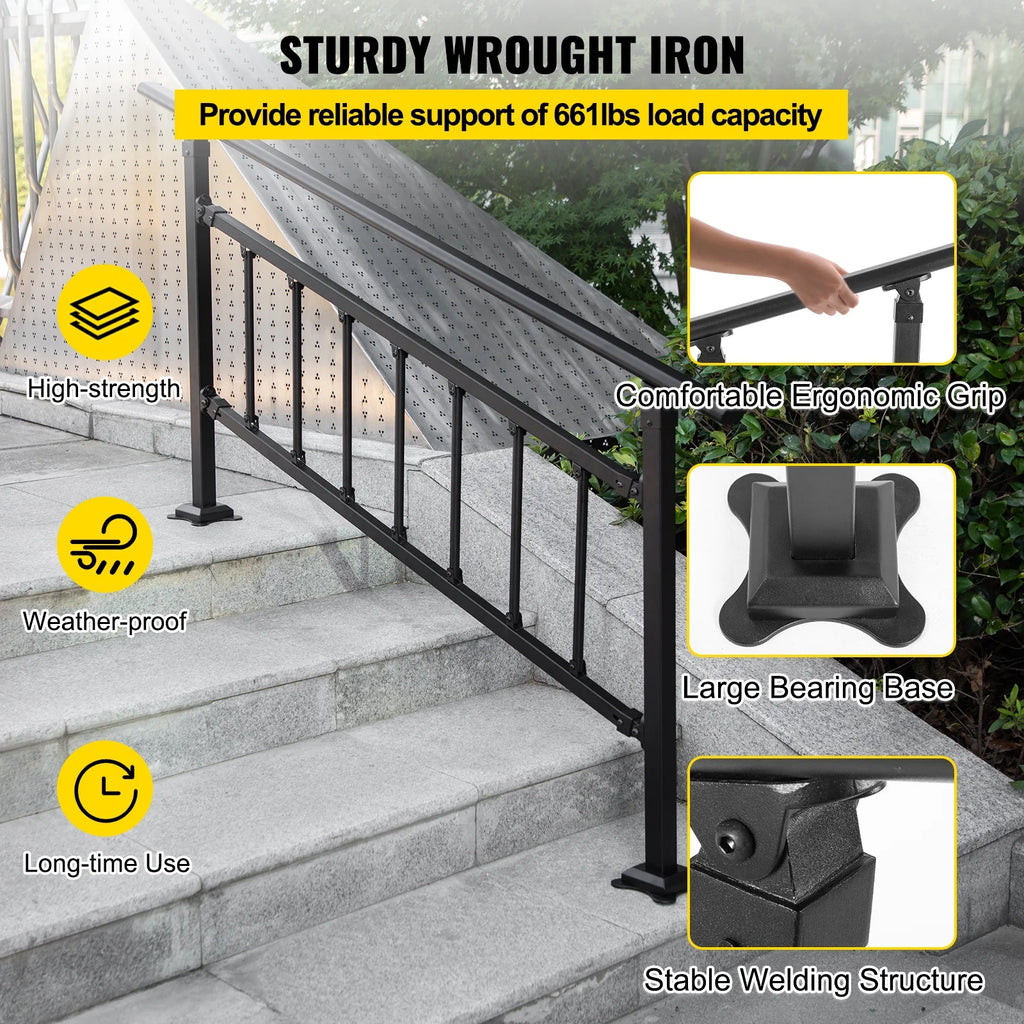 Black Handrail Stair Railing Kit O97549