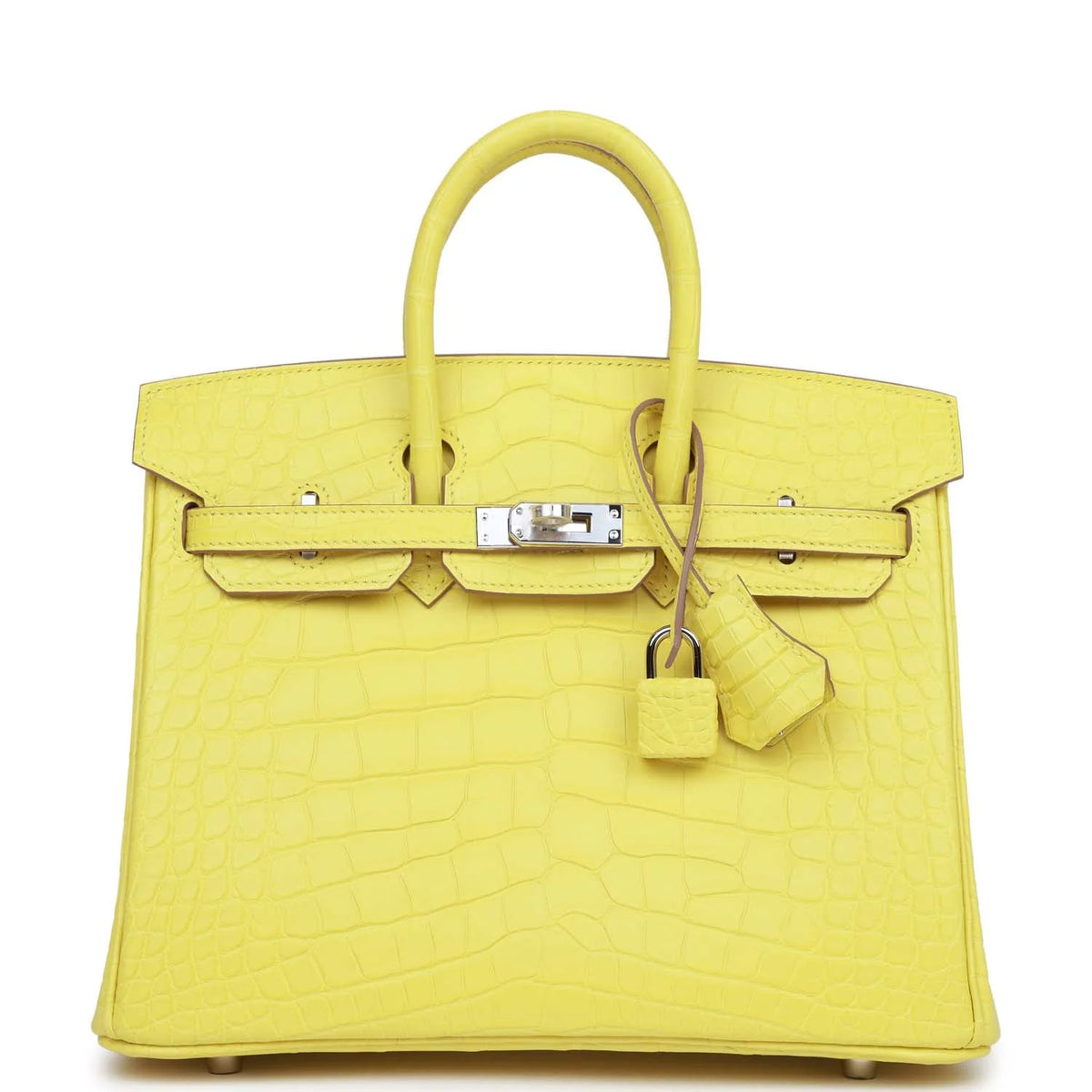 Lime Matte Alligator Bag Palladium Hardware V901