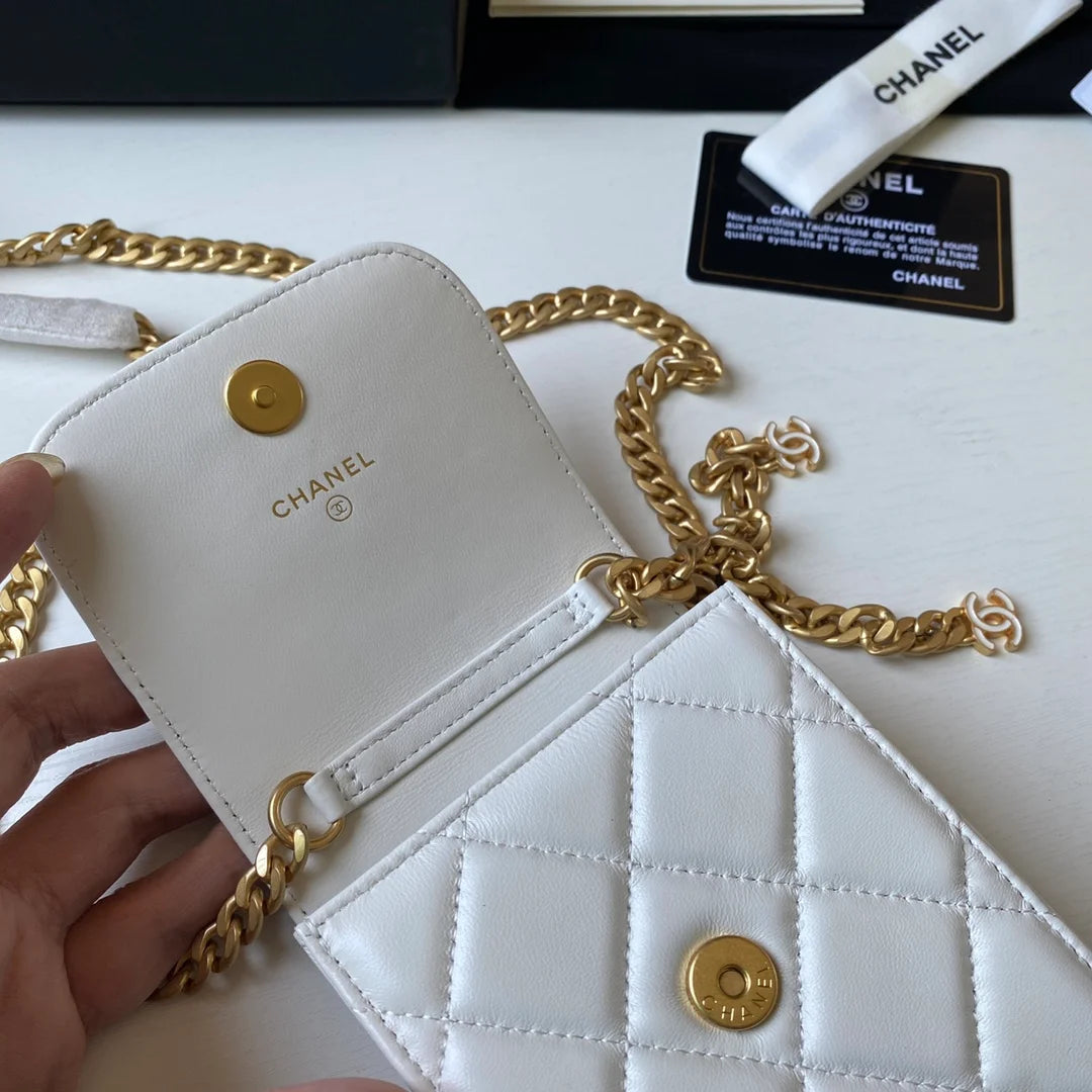 White Phone Holder Bag K454