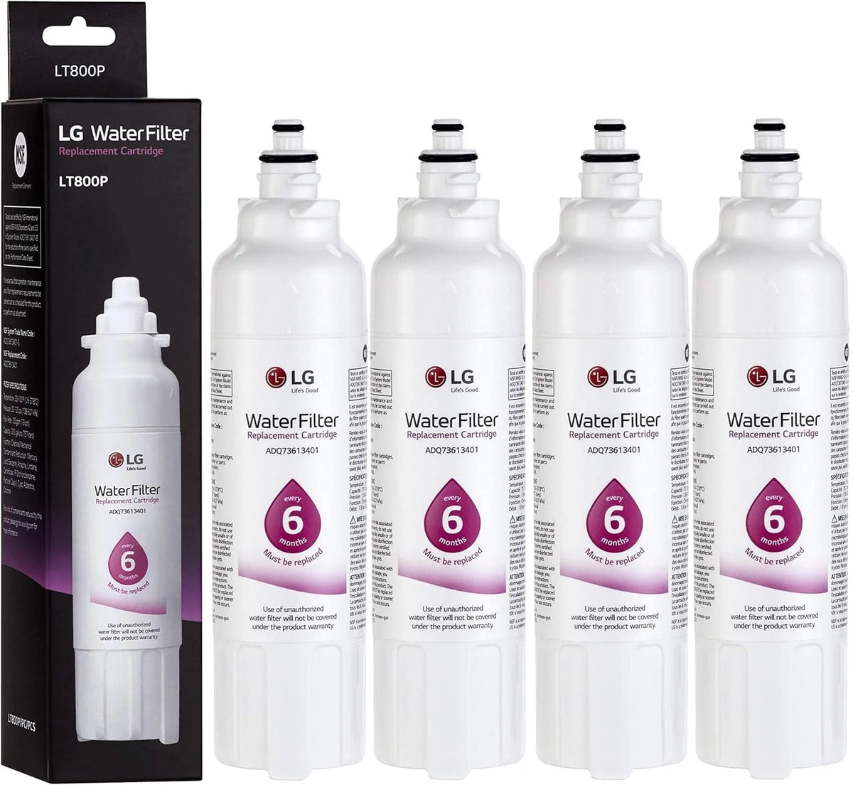 Replacement Refrigerator Water Filter Pack of 4 C60672