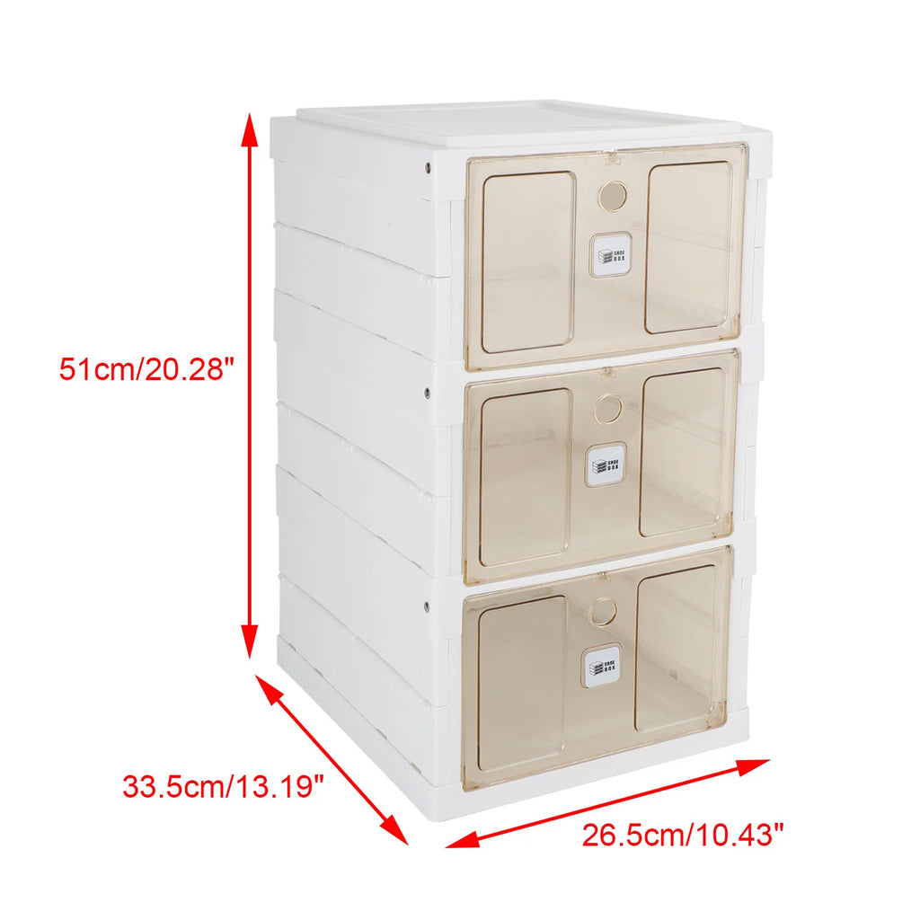 Shoes Box Organizer Containers with Lids O519