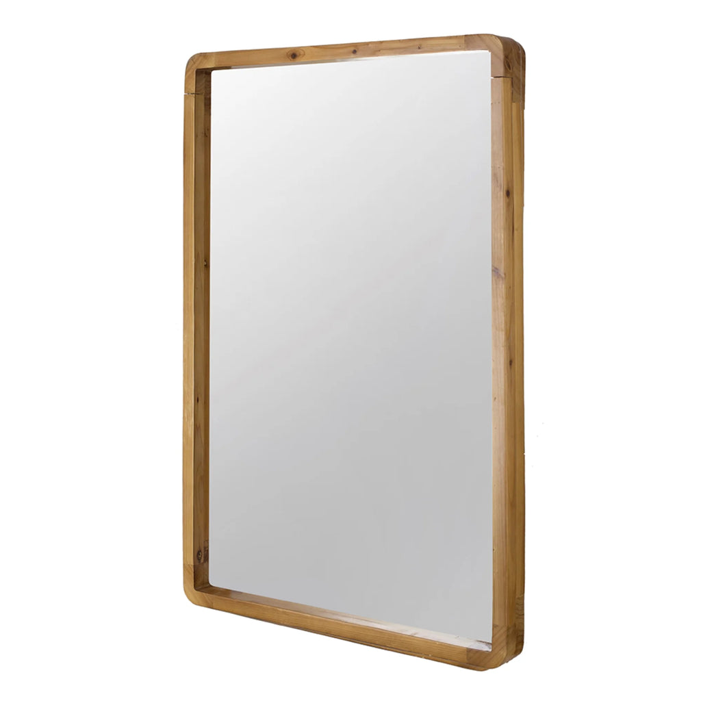 Wooden Square Wall Mirror E7345