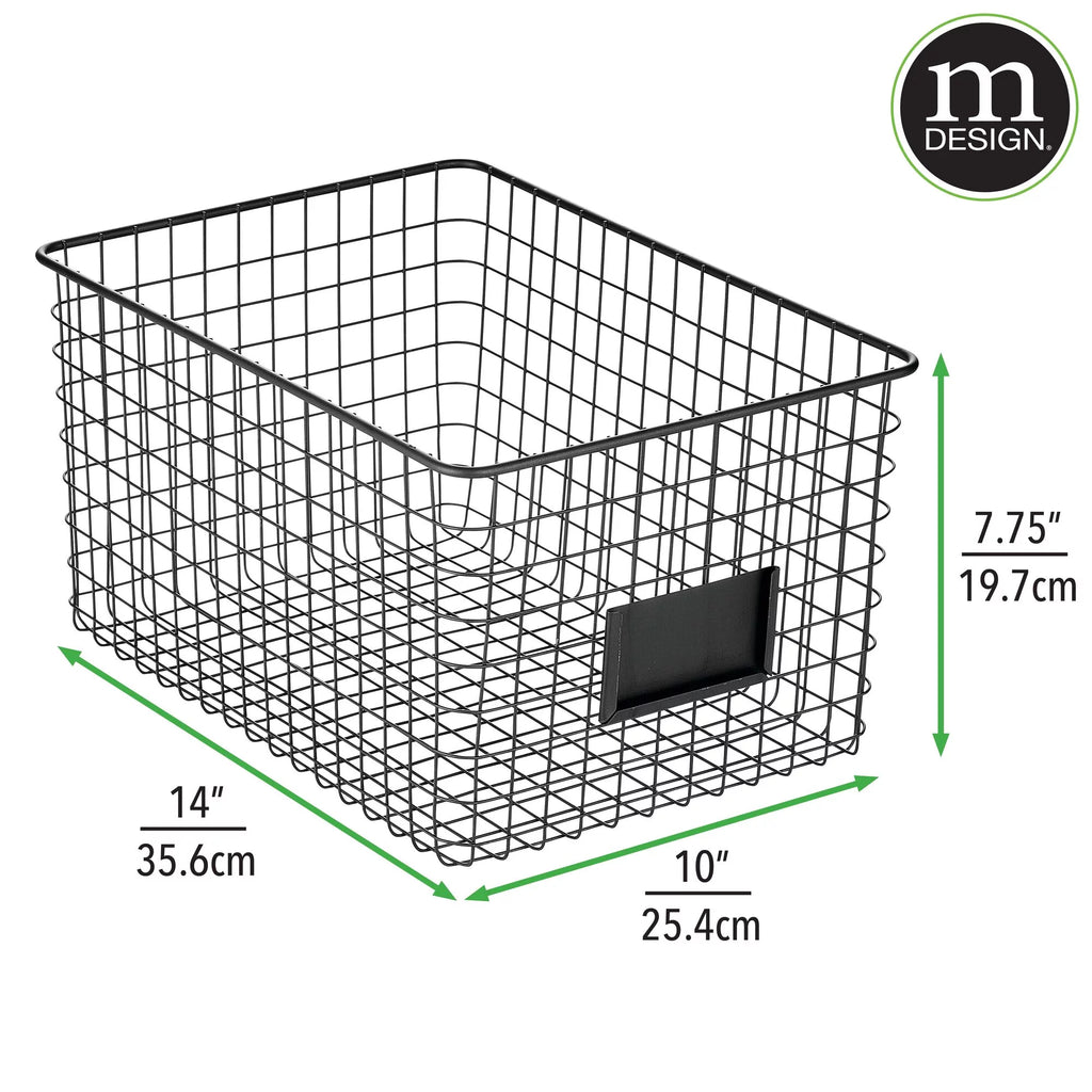 Matte Black 2 Pack Storage Organizer Basket D605997