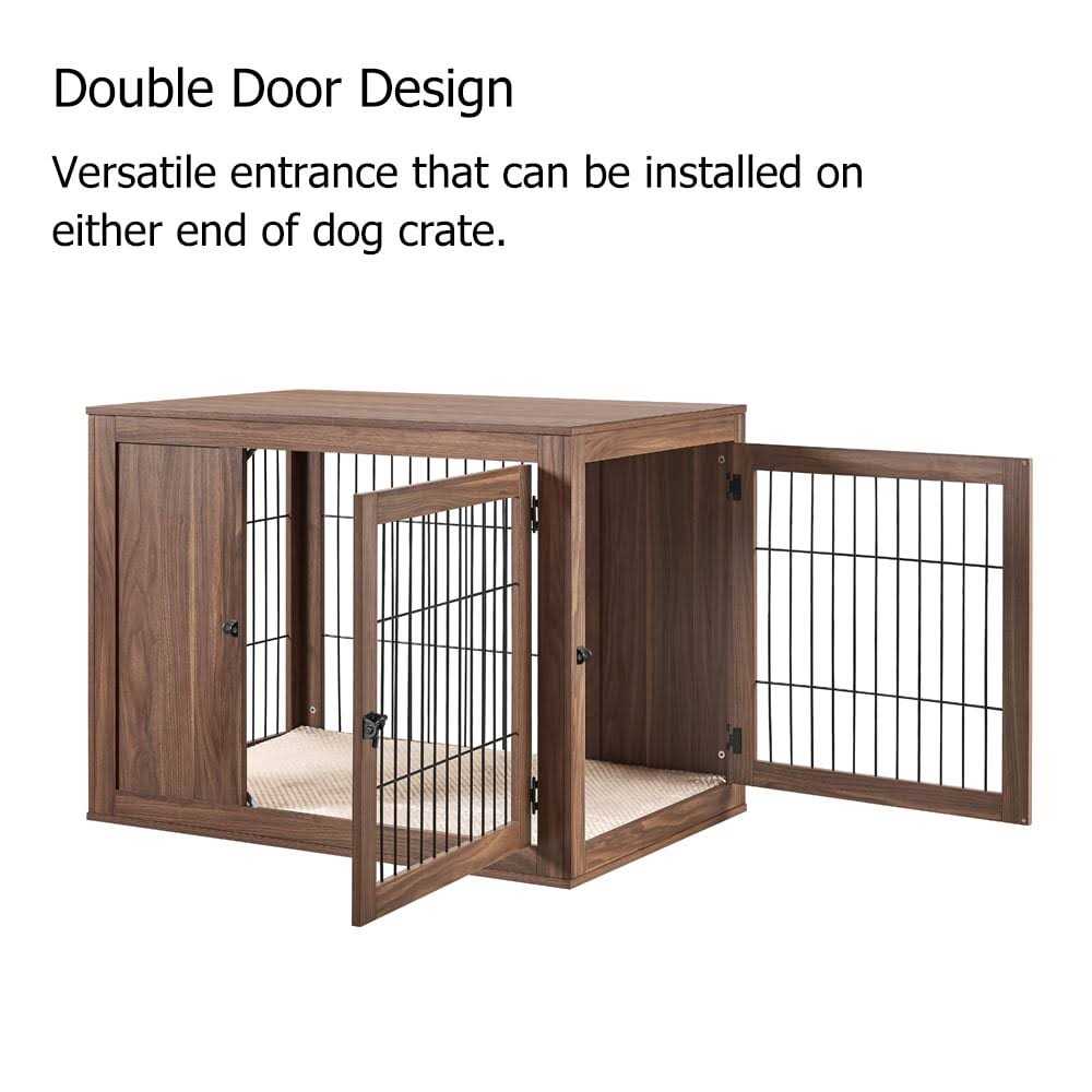 Wooden Dog Crate End Table with Cushion P93315