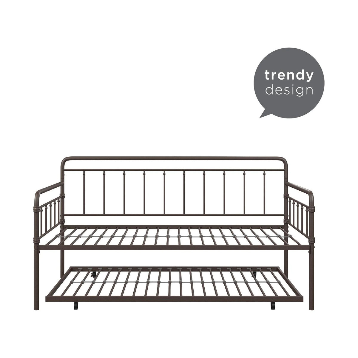 Bronze Metal Daybed with Trundle Y579