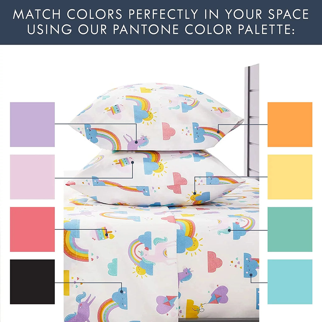 Queen 4 Piece Bed Sheet and Pillowcase Set Z966
