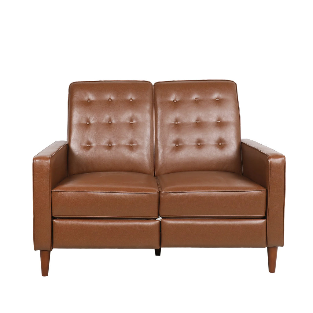 Dark Espresso Wheat Upholstered Pushback Recliner J182966