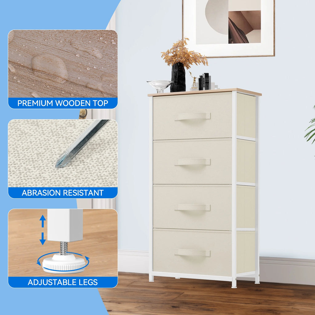 Fabric 4 Drawer Dresser A998346