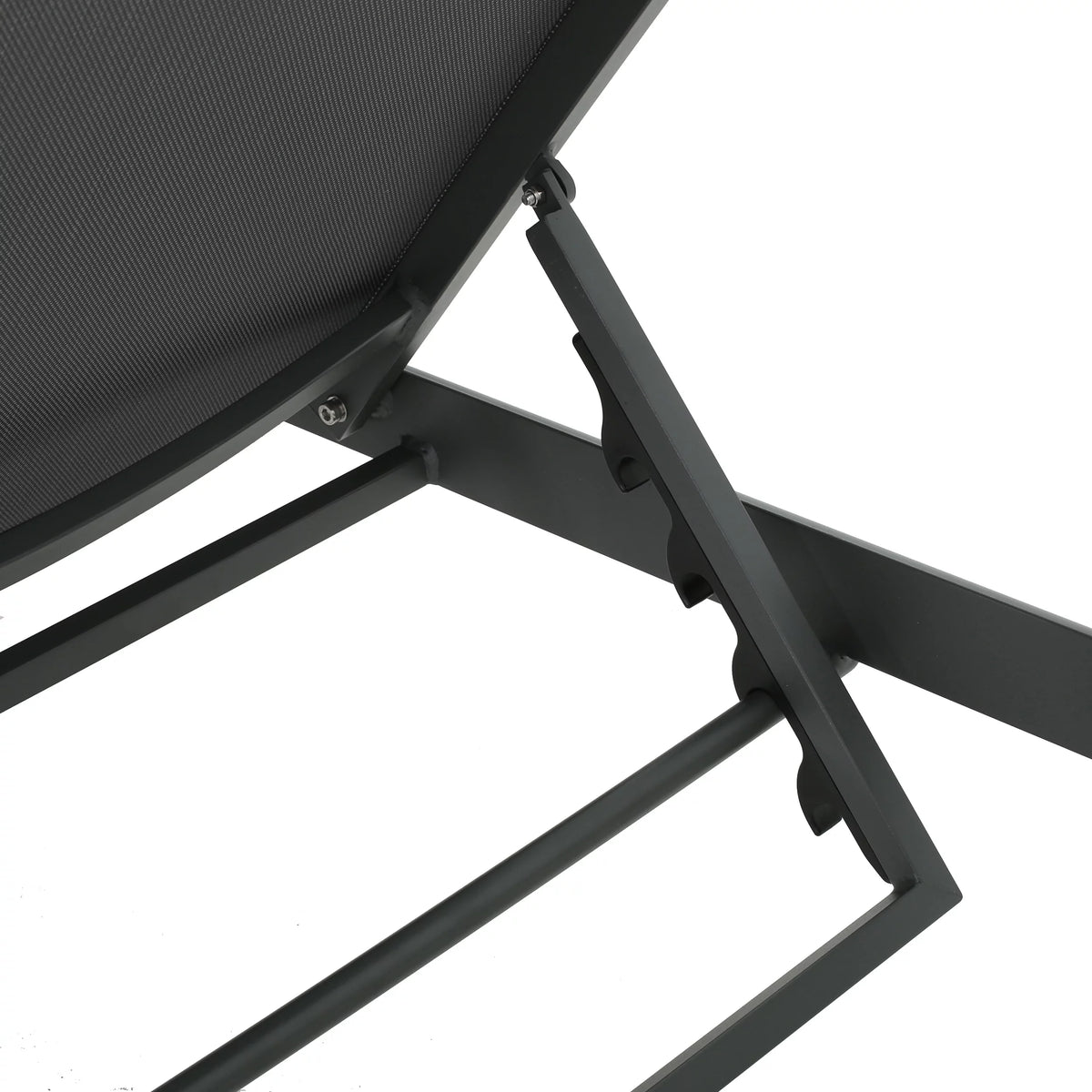 Grey Aluminum Chaise Lounge and Side Table W72103