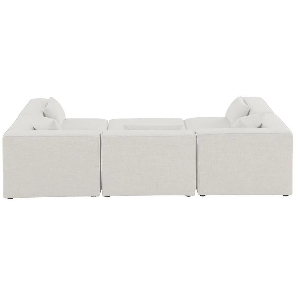 Cream Linen Modular Sectional E819969