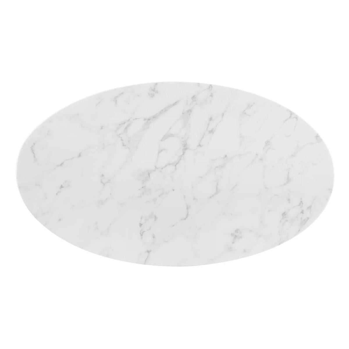 Oval Artificial Marble Metal Steel Dining Table M225886