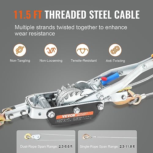 5 Ton Steel Cable Come Along Winch C247078