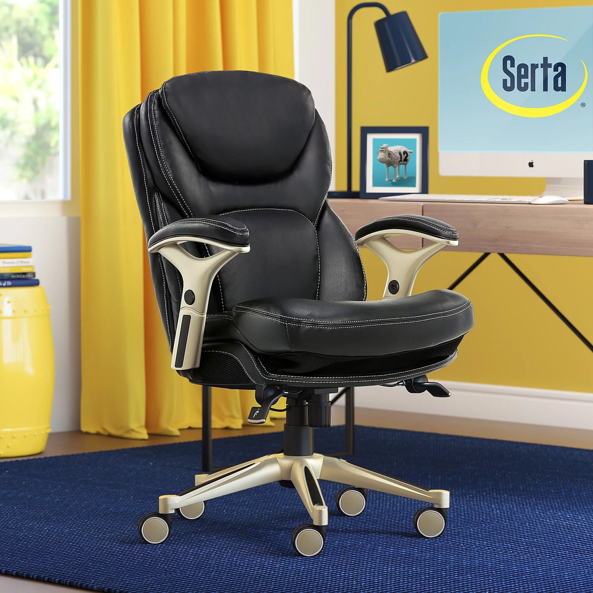 Black Leather Executive Chair P1716