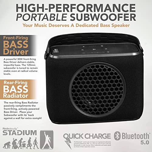 Wireless Portable Subwoofer with Carry Strap P8376