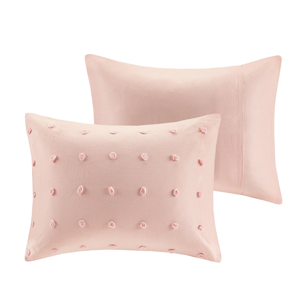 Cotton Jacquard Pink 5-Piece Comforter Set H21617