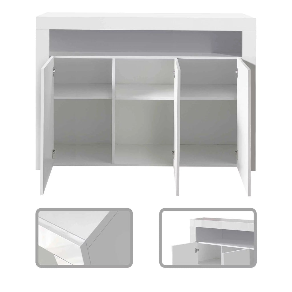 Wood Storage Cabinet with LED Light I7414