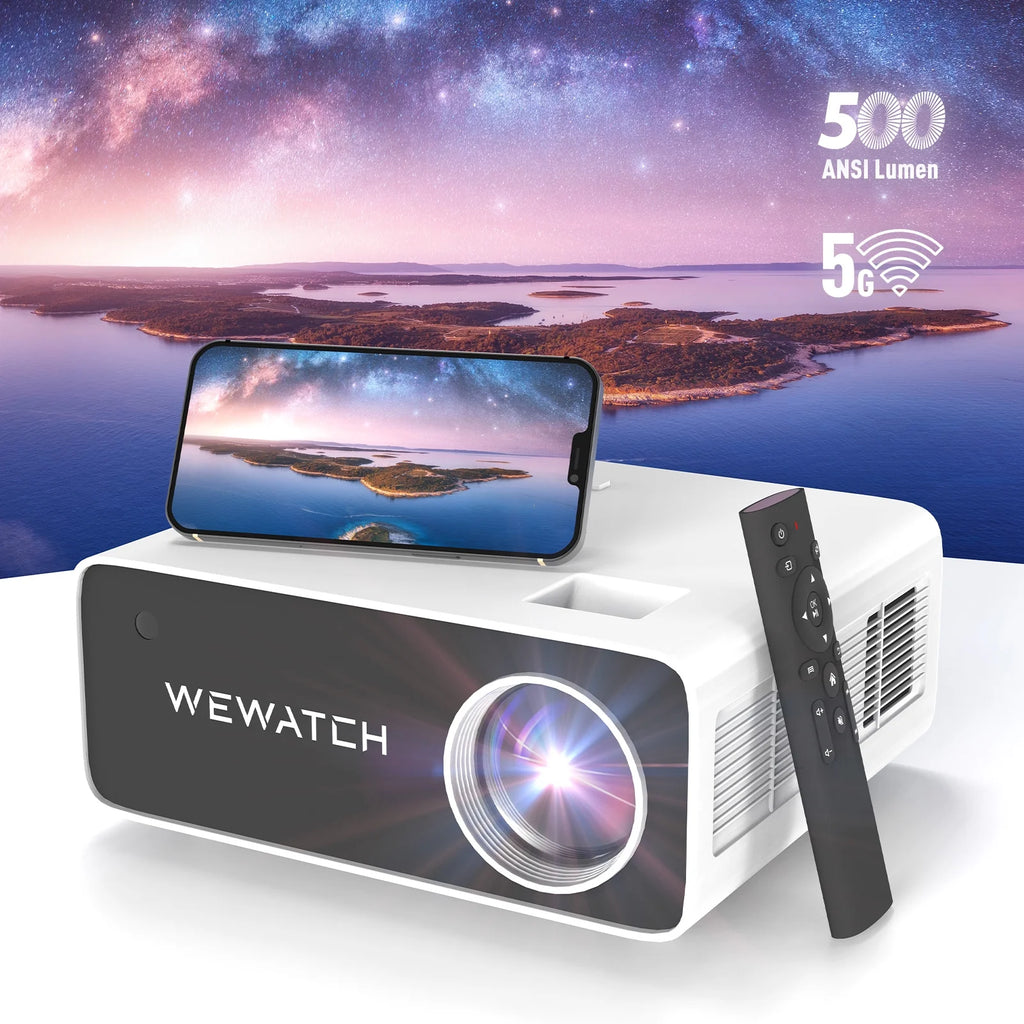 4K Home Theater Projector 500 ANSI 19000Lm 5G WiFi Bluetooth 1080P C402398