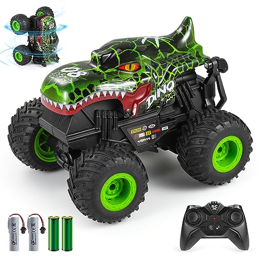 Remote Control Dinosaur Monster Truck with Music and 3 Lighting Effects X36905