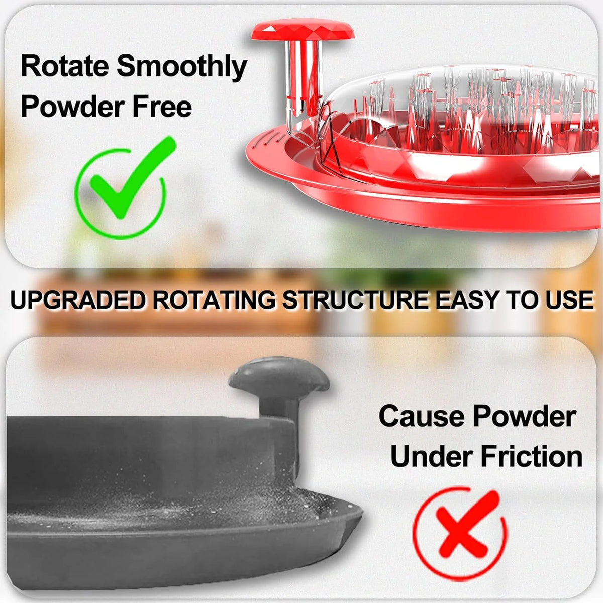 Chicken Shredder with Handles and Non-Skid Base, Dishwasher Safe - Red P73272